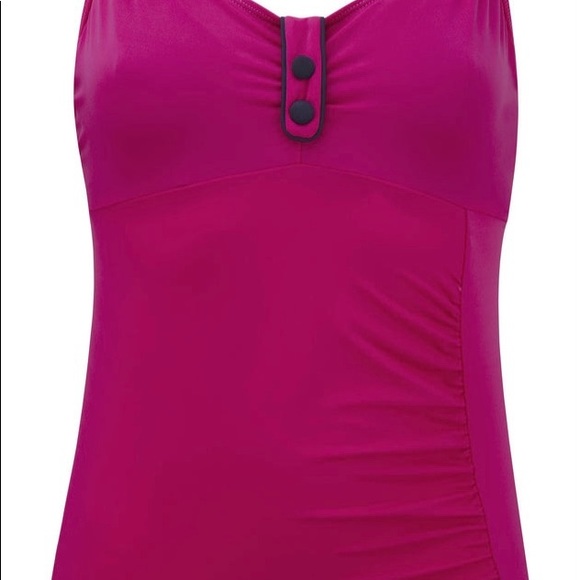 PANACHE Veronica Magenta Tankini 36FF Top/ Size 16 Bottom - Picture 2 of 12
